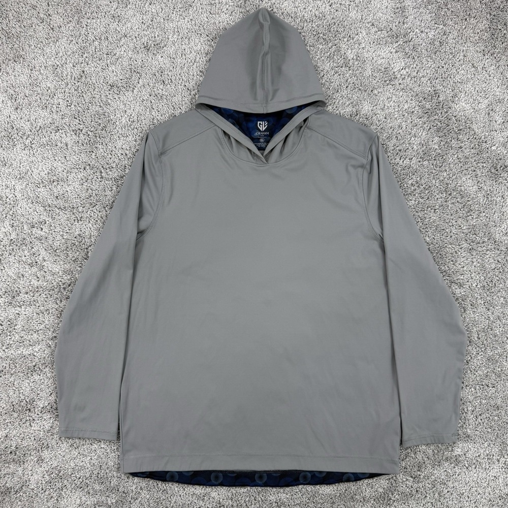 Graham Luxe Patton Hoodie Men's XL Gray Performance Stretch Golf